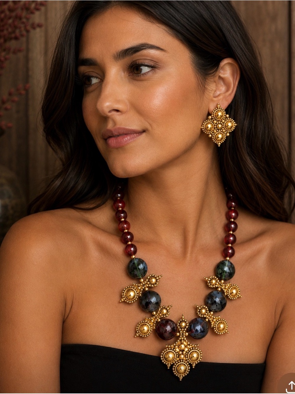 JOSE BARRERA x Avon Vintage Adriatic Collection Moghul Necklace & Earring Set